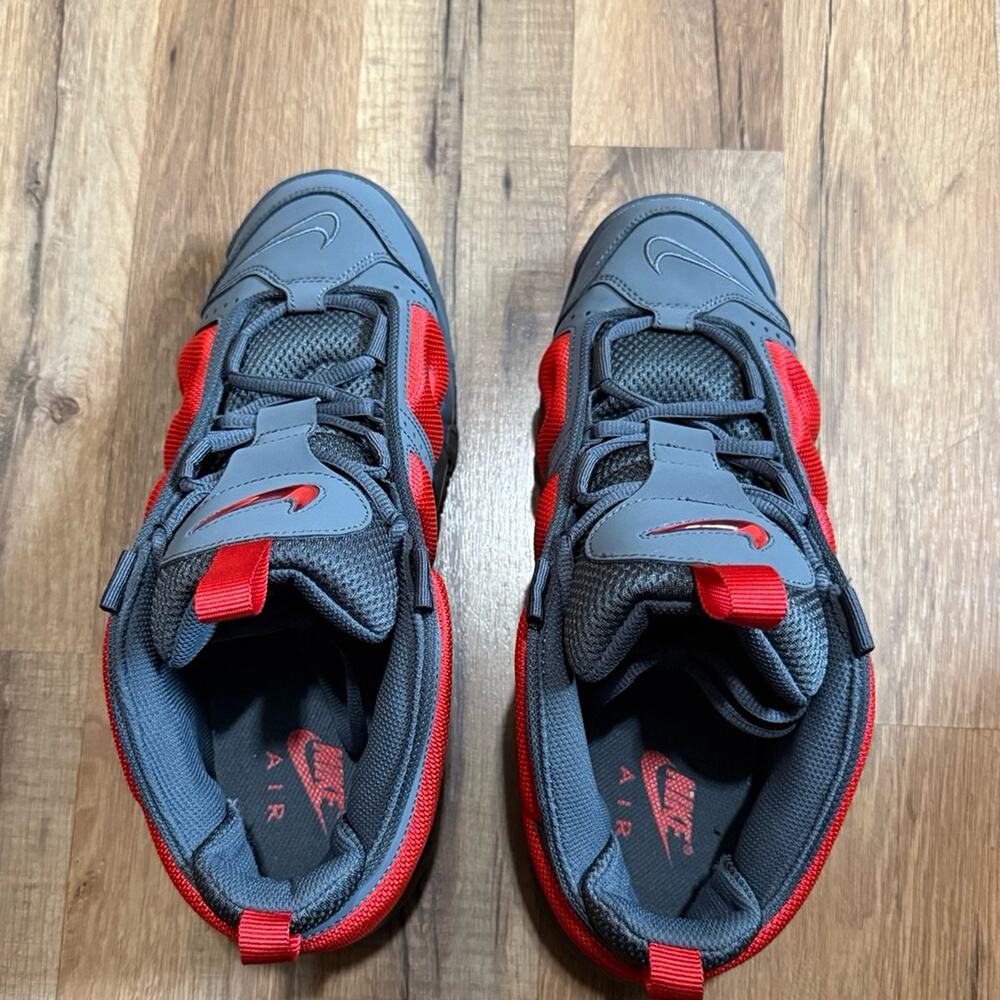 Nike Air More Uptempo Low Dark Grey Light Crimson - Picture 3 of 9